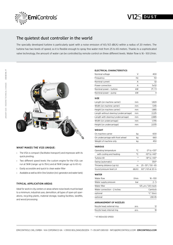 EmiControls V12s datasheet