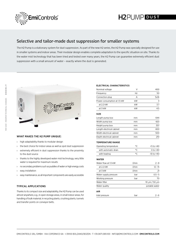 H2 pump - datasheet
